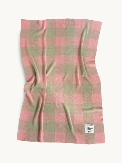 Vichy cotton plaid blanket