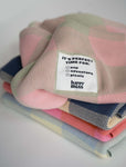 Vichy cotton plaid blanket blush mint