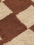 Cotton Mara washable rug rust