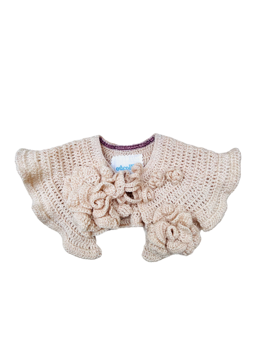 Hand-embroidered women's collar sophie beige