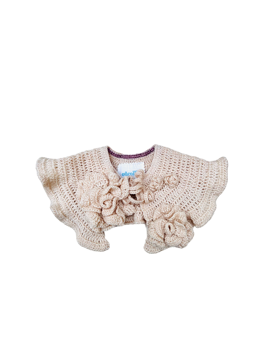 Hand-embroidered collar sophie beige