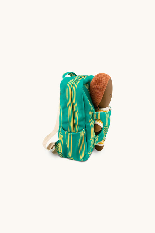 Mochila con portabebés para muñeca.