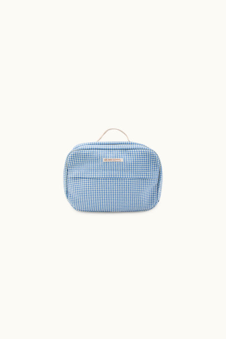 Cosmetic bag with compartments vichy blue
