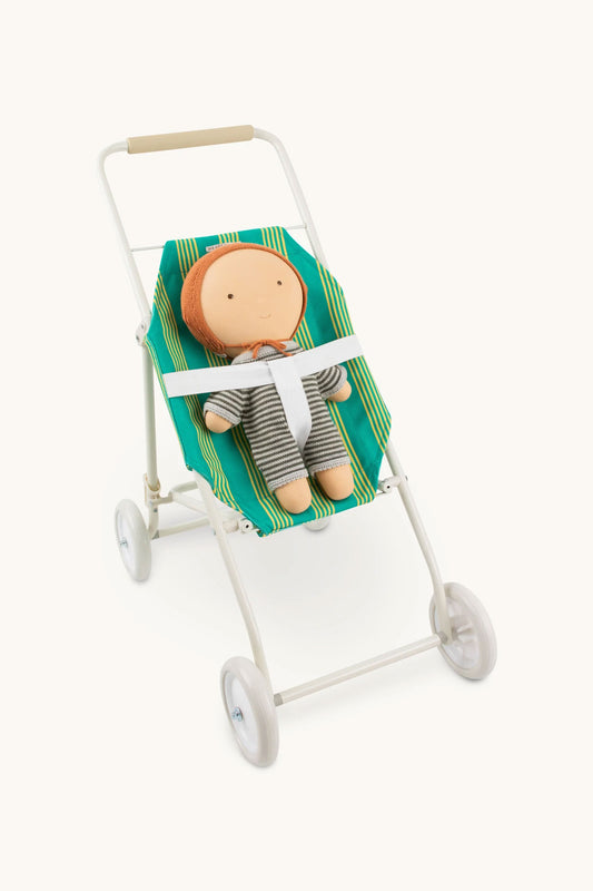 A stroller for a doll