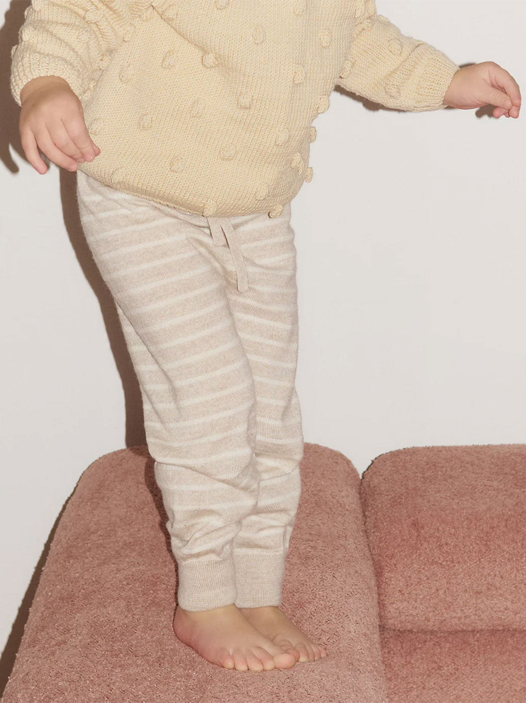 Joggers in lana merino per bambini