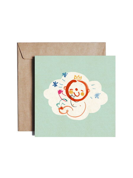 a card for the birth of a boy, designed by Ola Cieślak