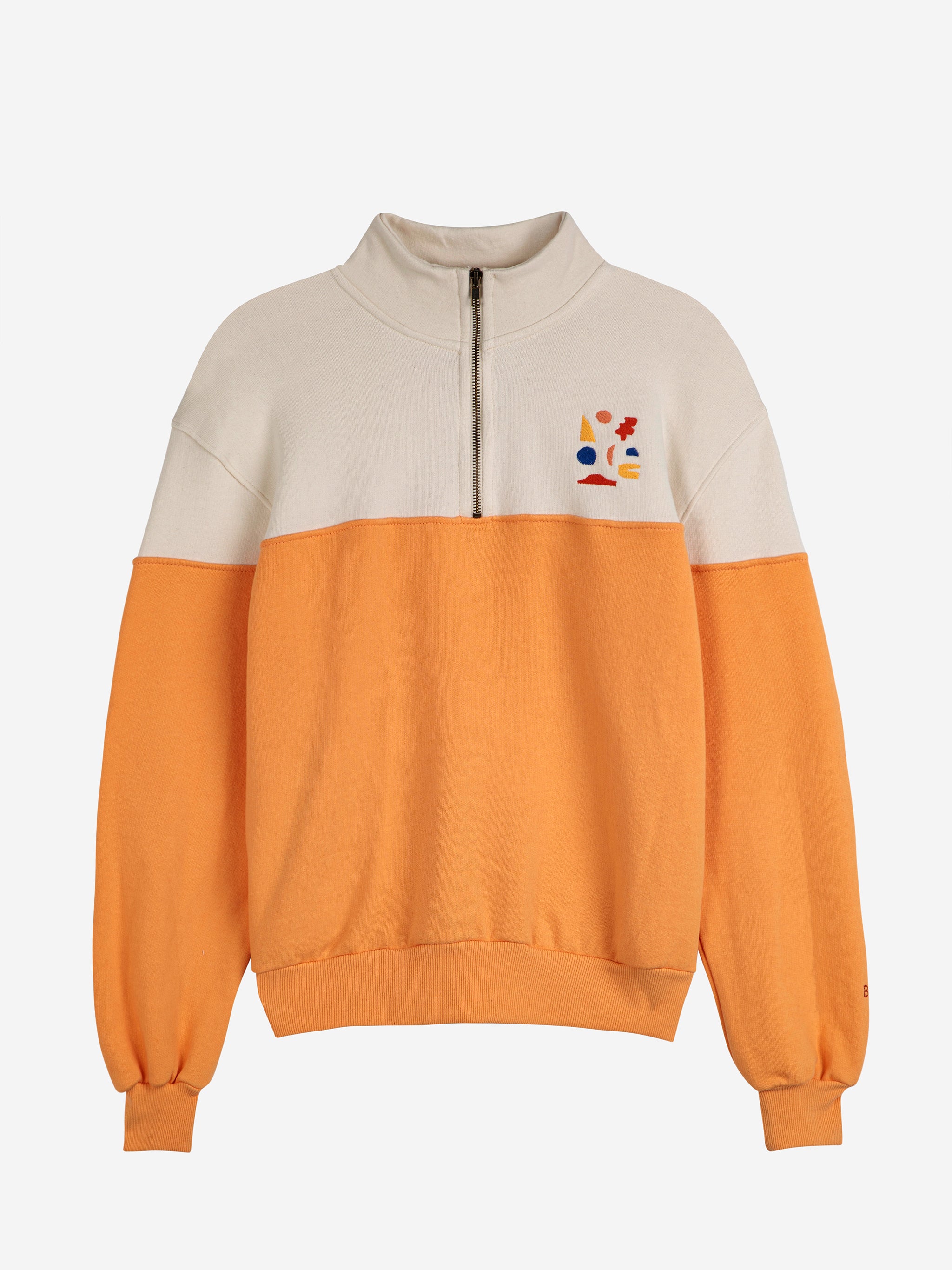 Sudadera color block con cremallera