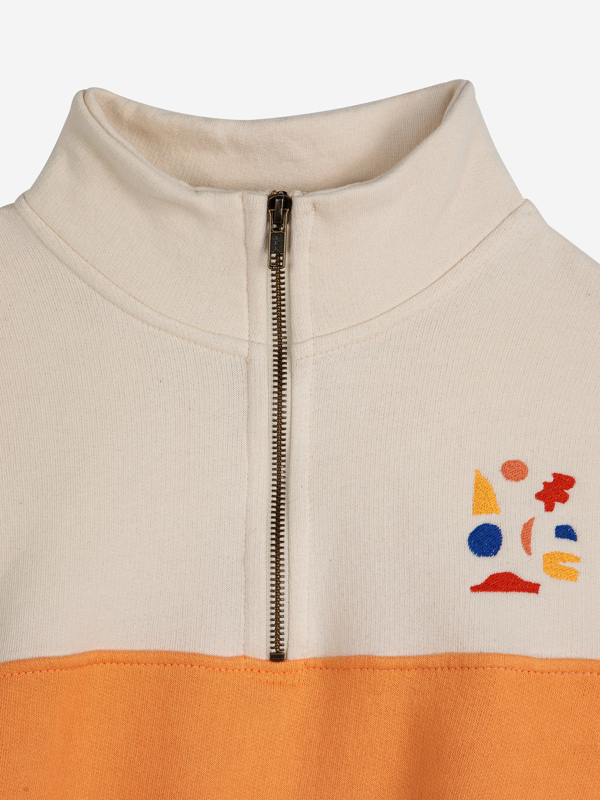 Sudadera color block con cremallera