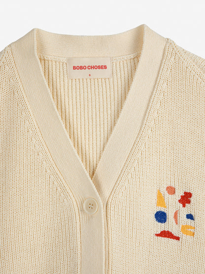 Knitted buttoned v-neck vest