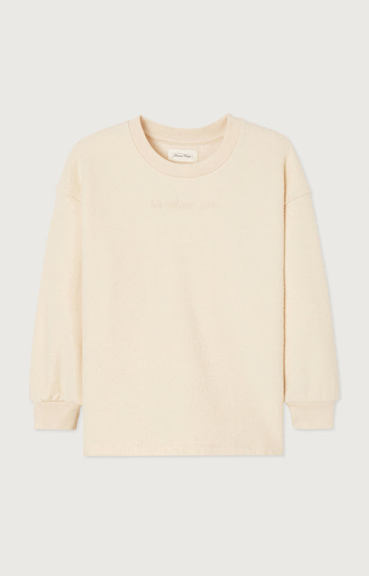 Bobypark cotton sweatshirt with boucle effect