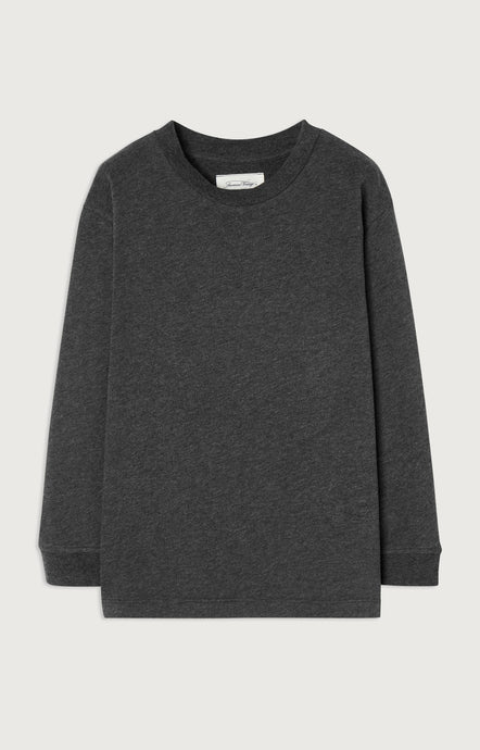Baisc longsleeve made of soft Gamipa cotton anthracite