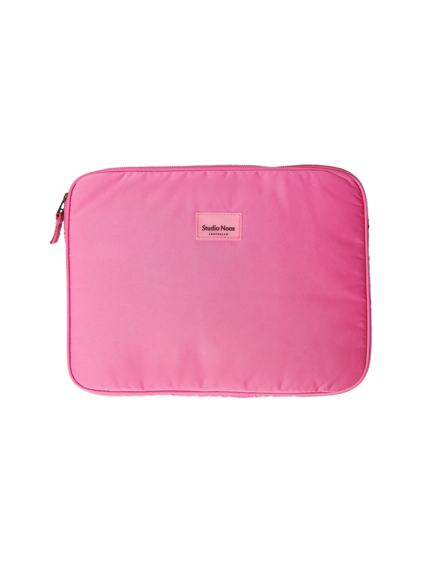 13” laptop sleeve puffer pink