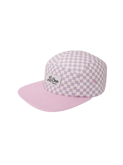 Chess baseball cap purple/pink/cream