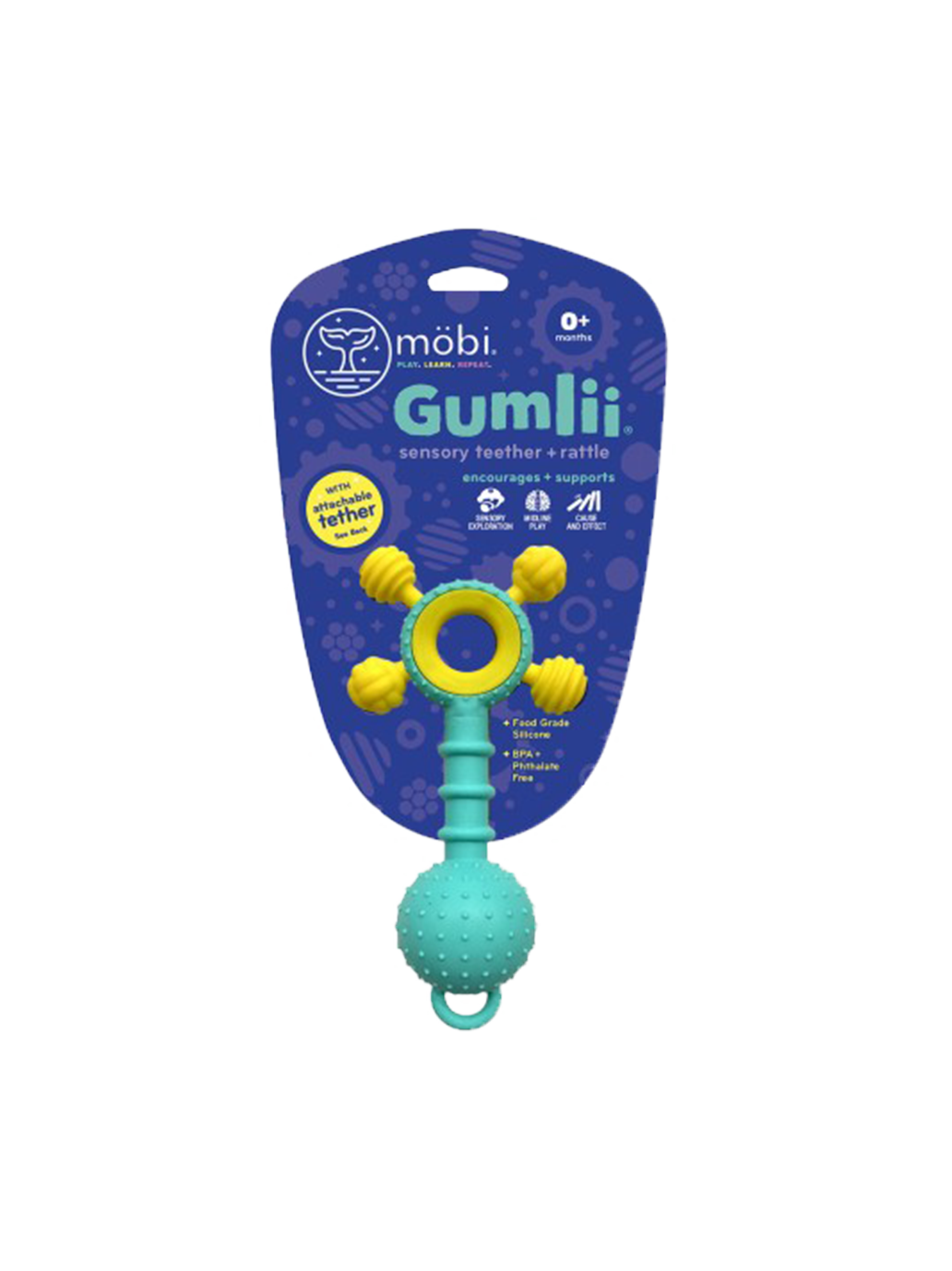 Gumlii silicone teether with rattle