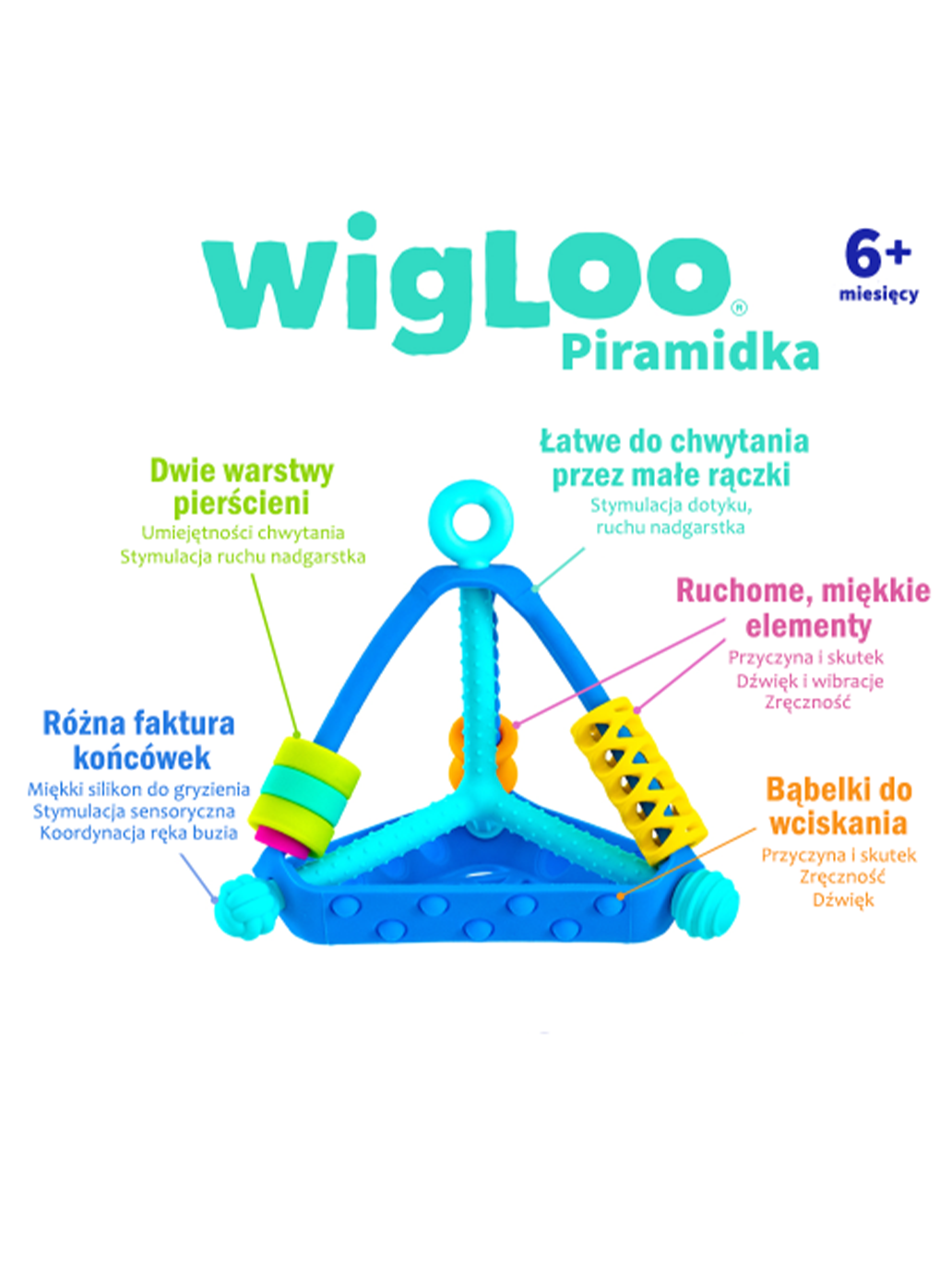 Giocattolo piramidale sensoriale Wigloo