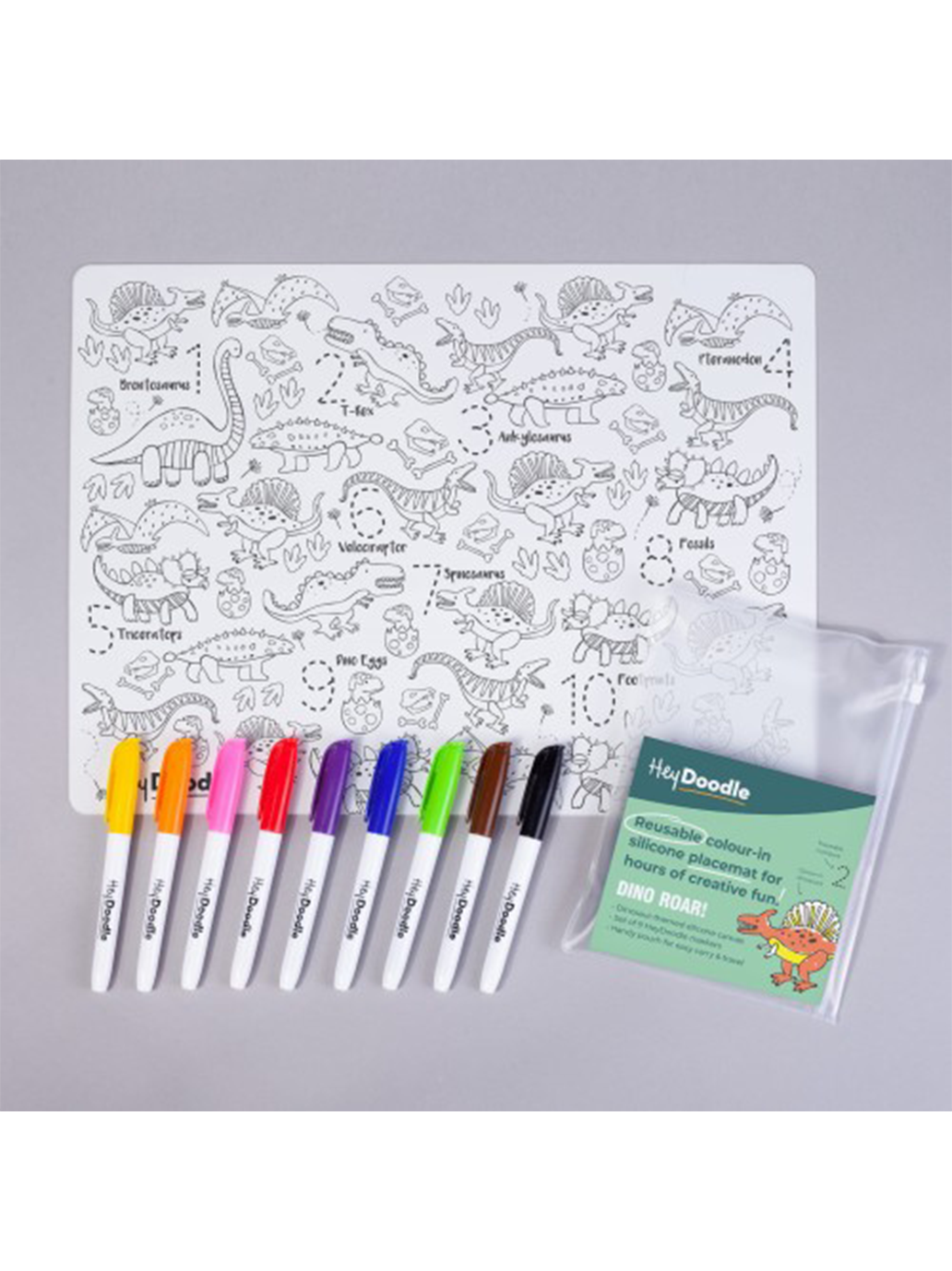 Large silicone mat for repeated coloring