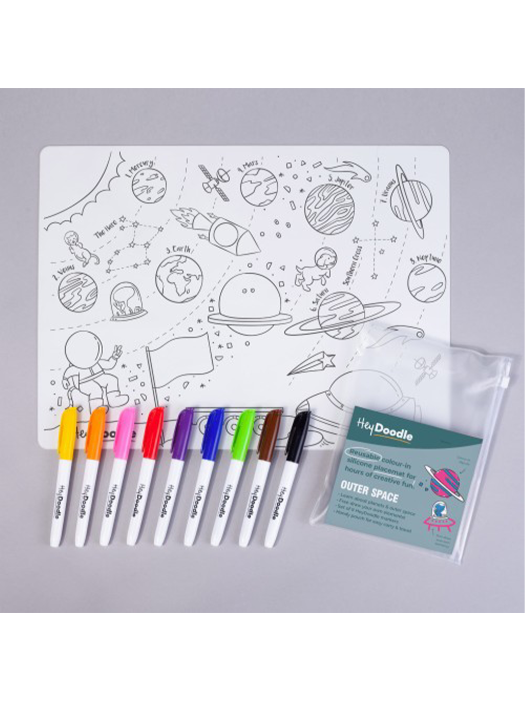 Large silicone mat for multiple coloring