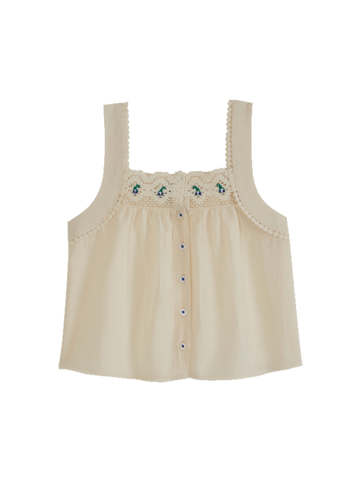 Top with embroidered details chantilly