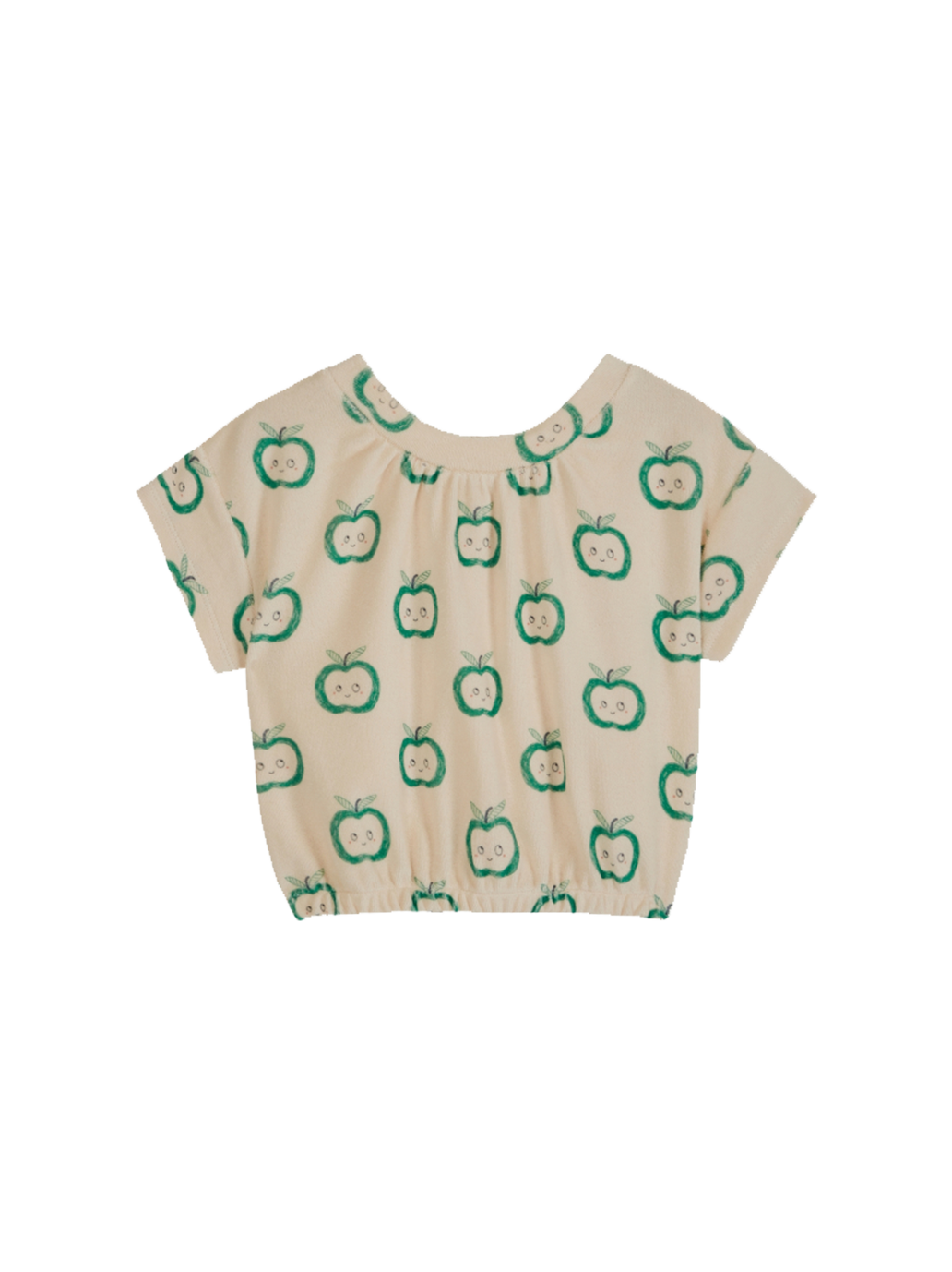 Terry cloth blouse with a print