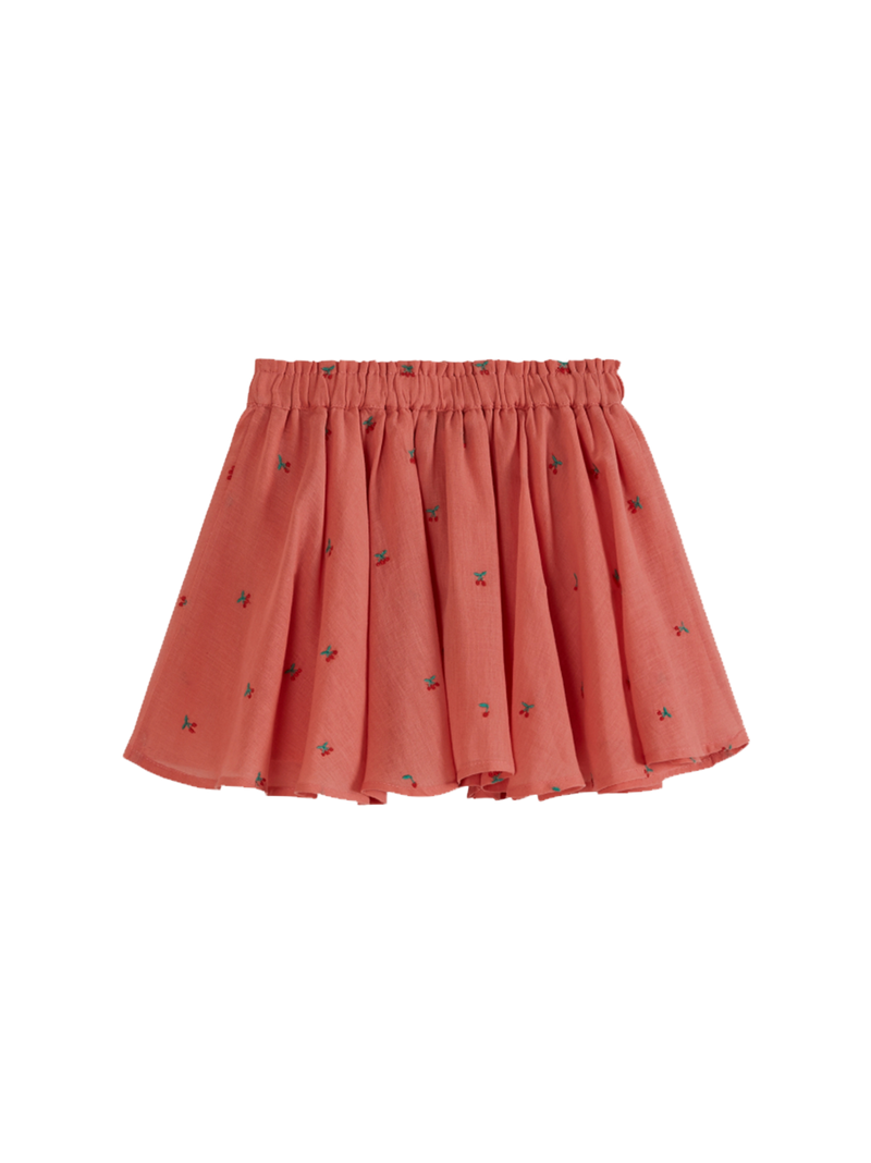 Cotton skirt with embroidered details
