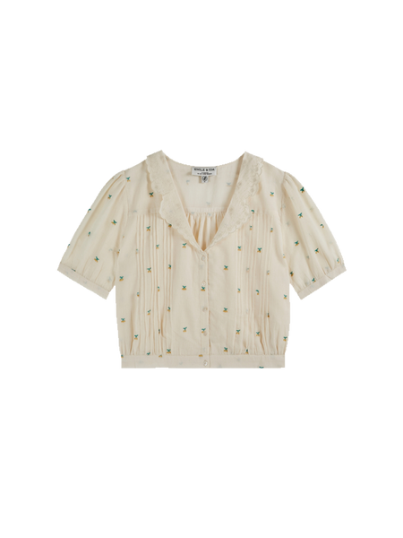 Women&#39;s blouse with embroidered details