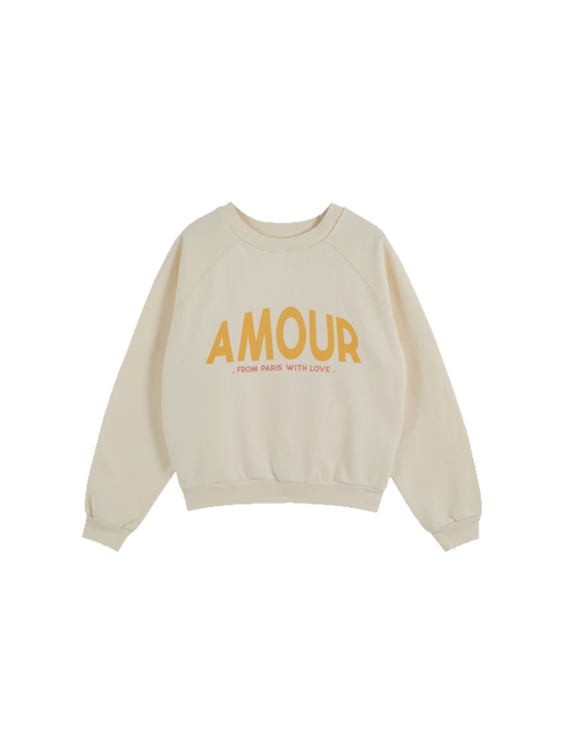 Women's sweatshirt with a print ecru
