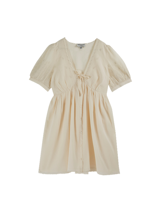 Women's dress with embroidered details chantilly