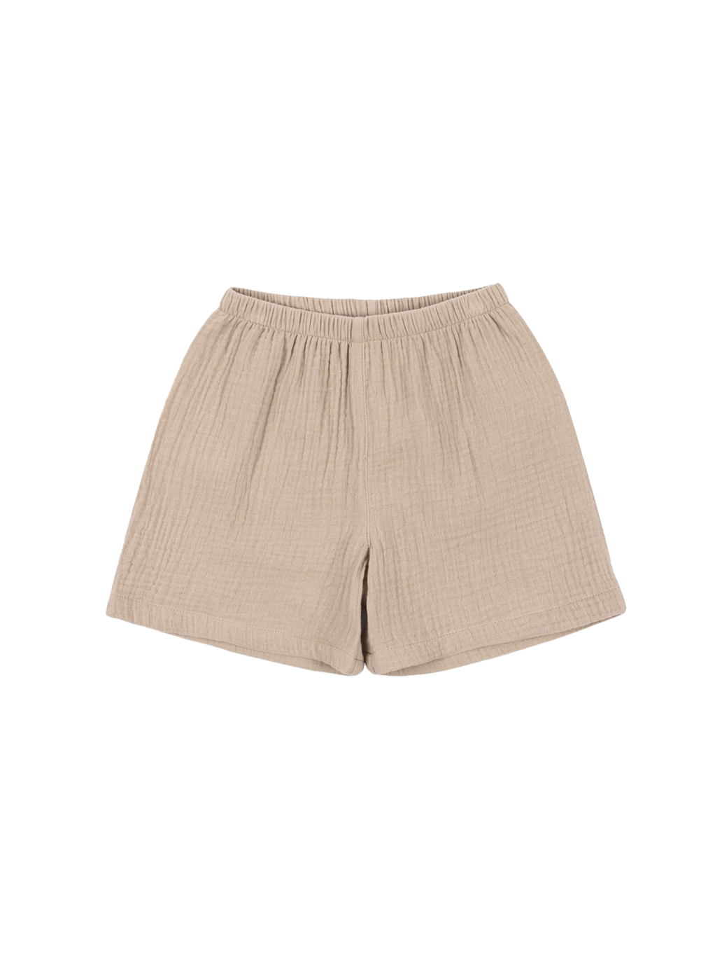 Shorts in mussola verde oliva