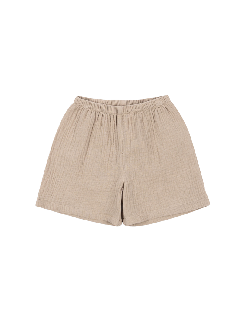 Olive muslin shorts