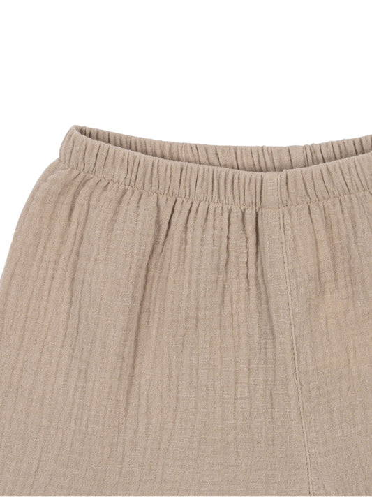 Olive muslin shorts