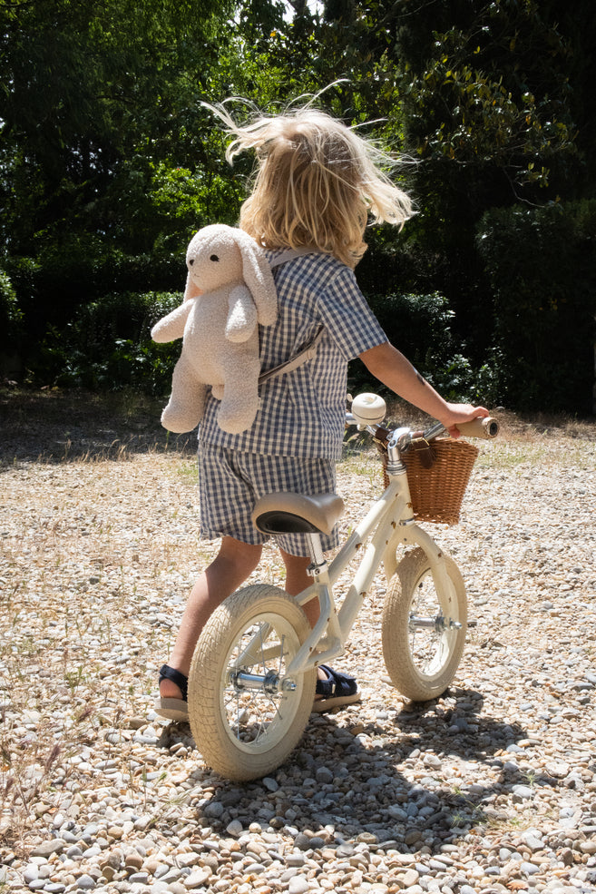 Bicicleta de equilibrio con cesta.