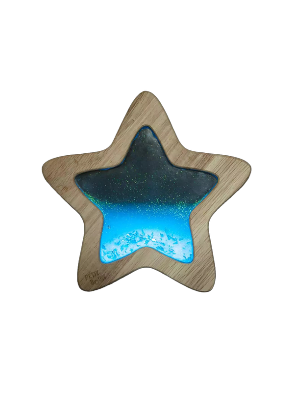 Glowing in the dark sensory Flow Star blue star