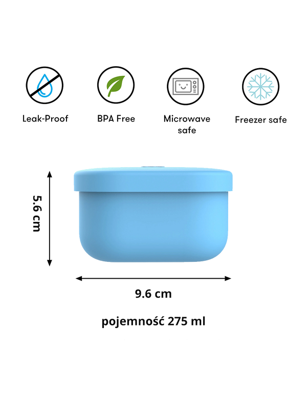 Omiesnack silicone container blue