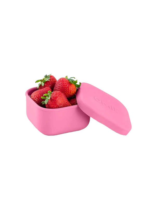 Omiesnack silicone container pink