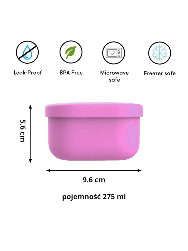 Omiesnack silicone container pink