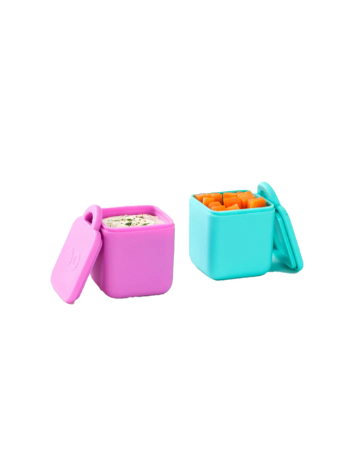 Omiedip leakproof containers pink teal