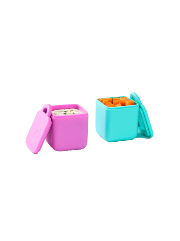 Omiedip leakproof containers pink teal