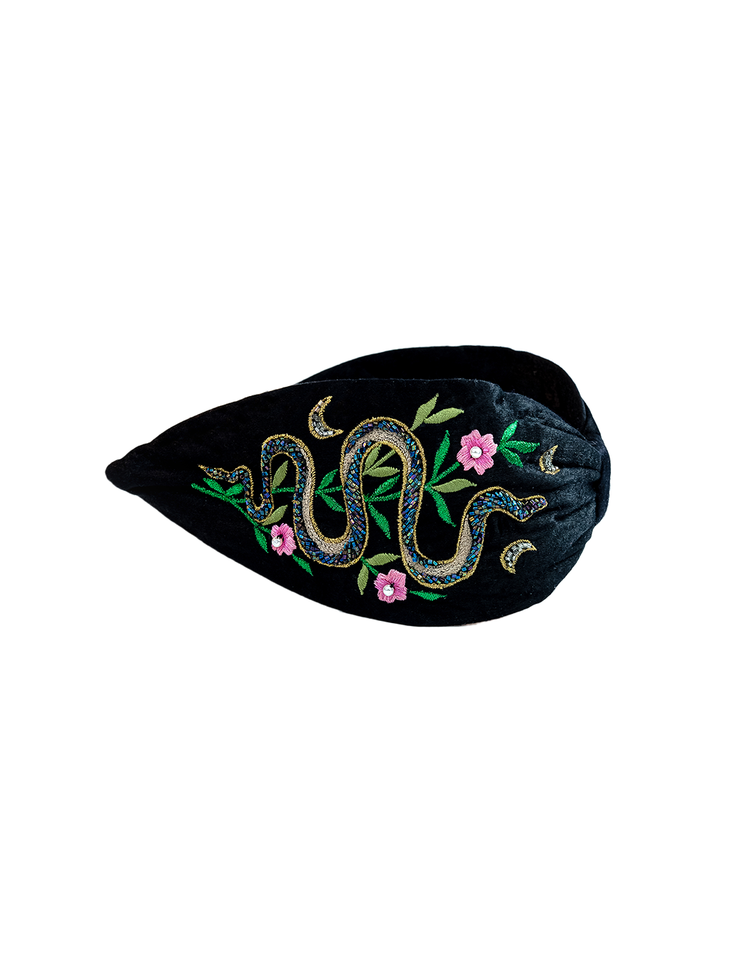 Hand embroidered headband