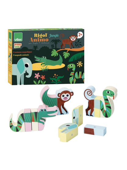 wooden magnetic blocks Jungle