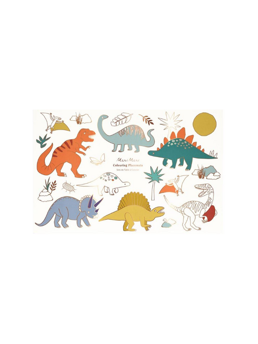 Colouring placemats dinosaurs