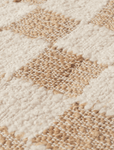 Wool jute rug off white / natural