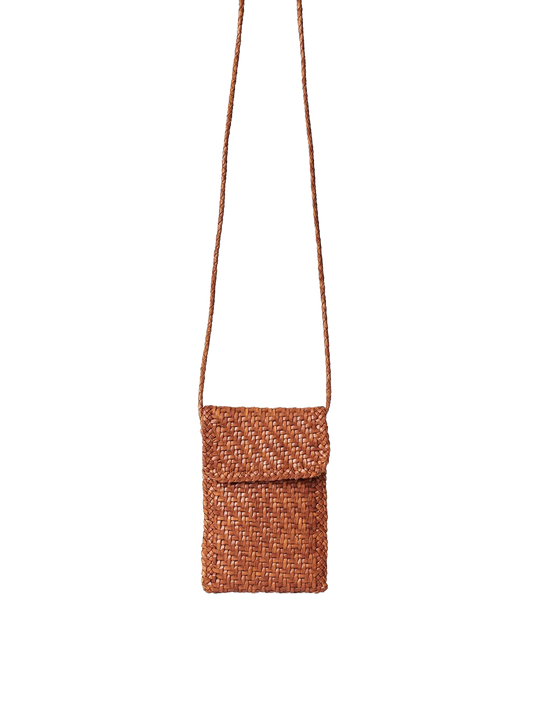 Phone crossbody leather bag