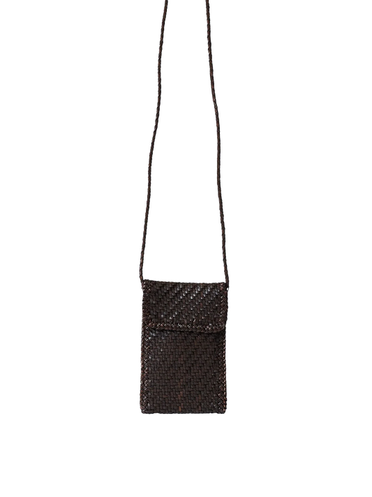 Phone crossbody leather bag