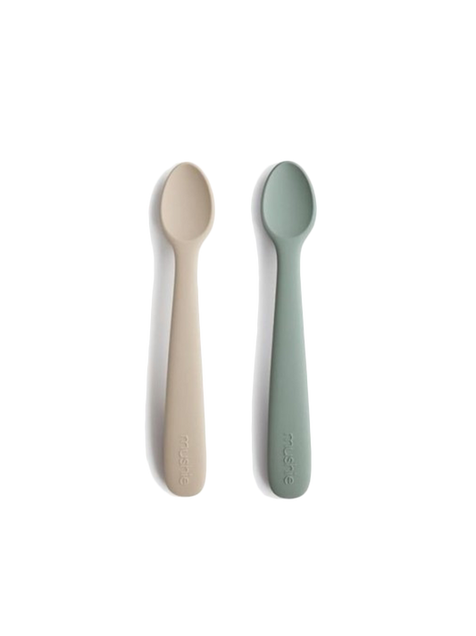 set of 2 silicone spoons for babies
