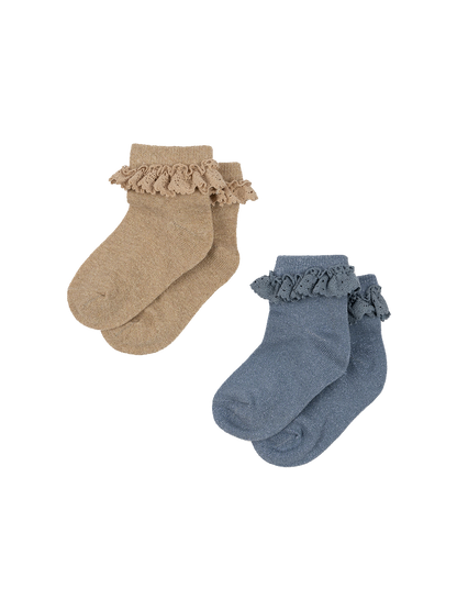 2-pack Lace Lurex socks