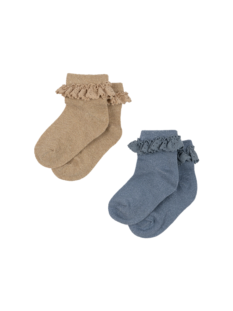 2-pack Lace Lurex socks