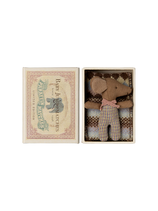 Sleepy wakey baby mouse in matchbox