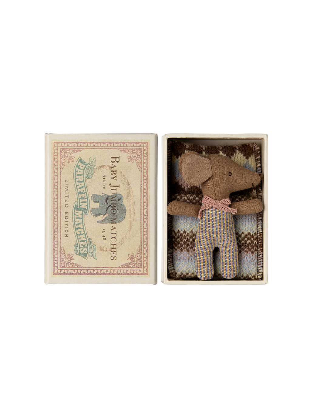 Sleepy wakey baby mouse in matchbox