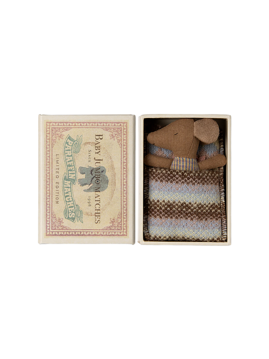 Sleepy wakey baby mouse in matchbox