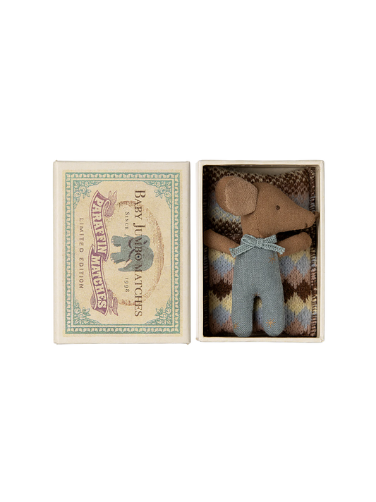 Sleepy wakey baby mouse in matchbox